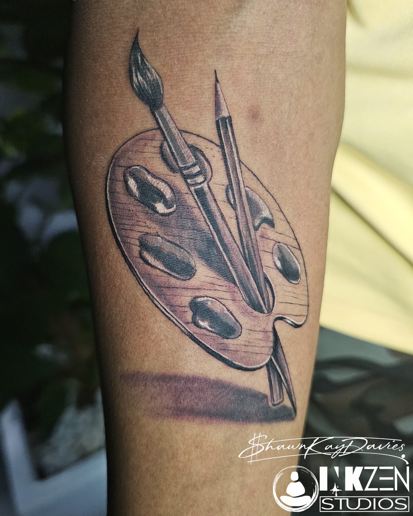 Blackwork tattoo by Shawn Kay Davies, Nairobi